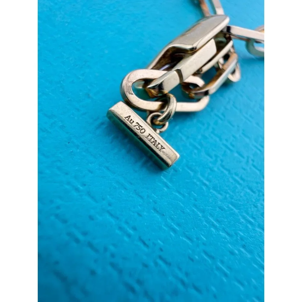 RARE Tiffany & Co. Aquamarine Jewel Box Necklace 17.75" 18k Yellow Gold - Picture 9 of 13